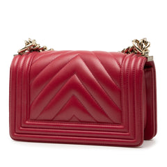 Chanel Small Chevron Calfskin Boy Flap