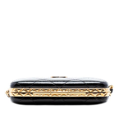 Chanel Small Glazed Goatskin Box With Chain