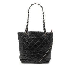 Chanel Small Quilted Aged Calfskin Cotton Club Tote