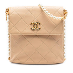 Chanel Small Quilted Calfskin About Pearls Hobo