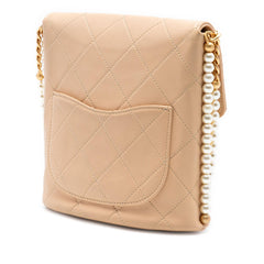 Chanel Small Quilted Calfskin About Pearls Hobo