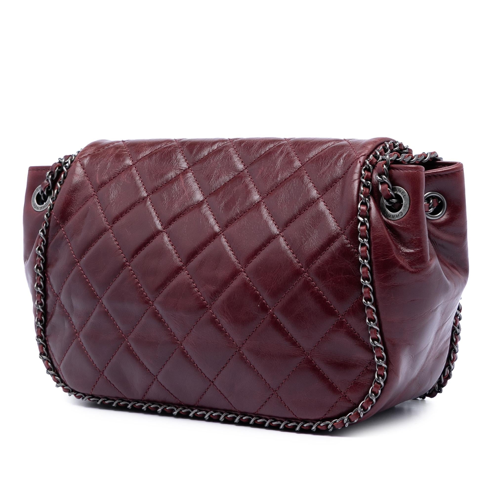 Chanel Small Quilted Calfskin CC Enchained Accordion Flap