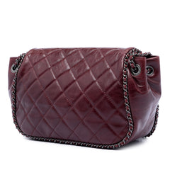 Chanel Small Quilted Calfskin CC Enchained Accordion Flap