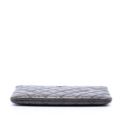 Chanel Small Quilted Crinkled Patent O Case Clutch