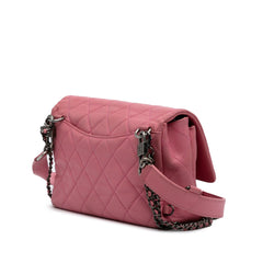 Chanel Small Quilted Goatskin Double Carry Waist Chain Flap