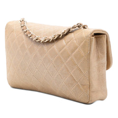 Chanel Small Quilted Iridescent Lambskin Pearl CC Crystal Flap