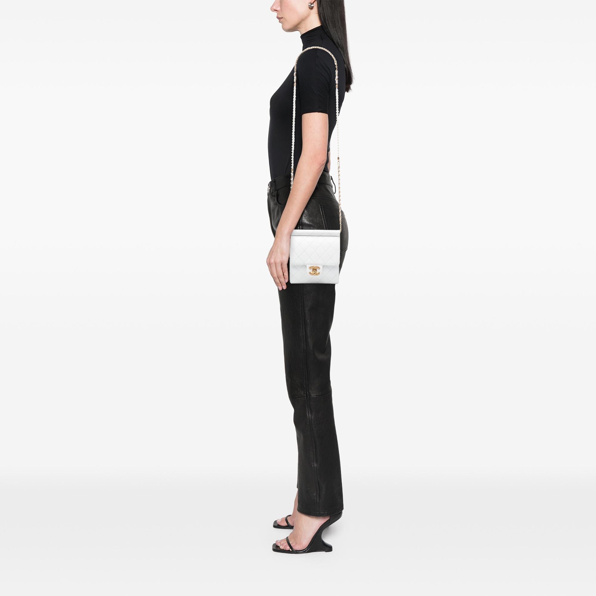 Chanel Small Quilted Lambskin Chic Pearls Flap