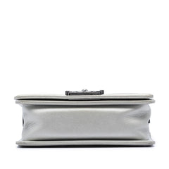 Chanel Small Quilted Metallic Caviar Boy Flap
