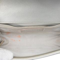 Chanel Small Quilted Metallic Caviar Boy Flap