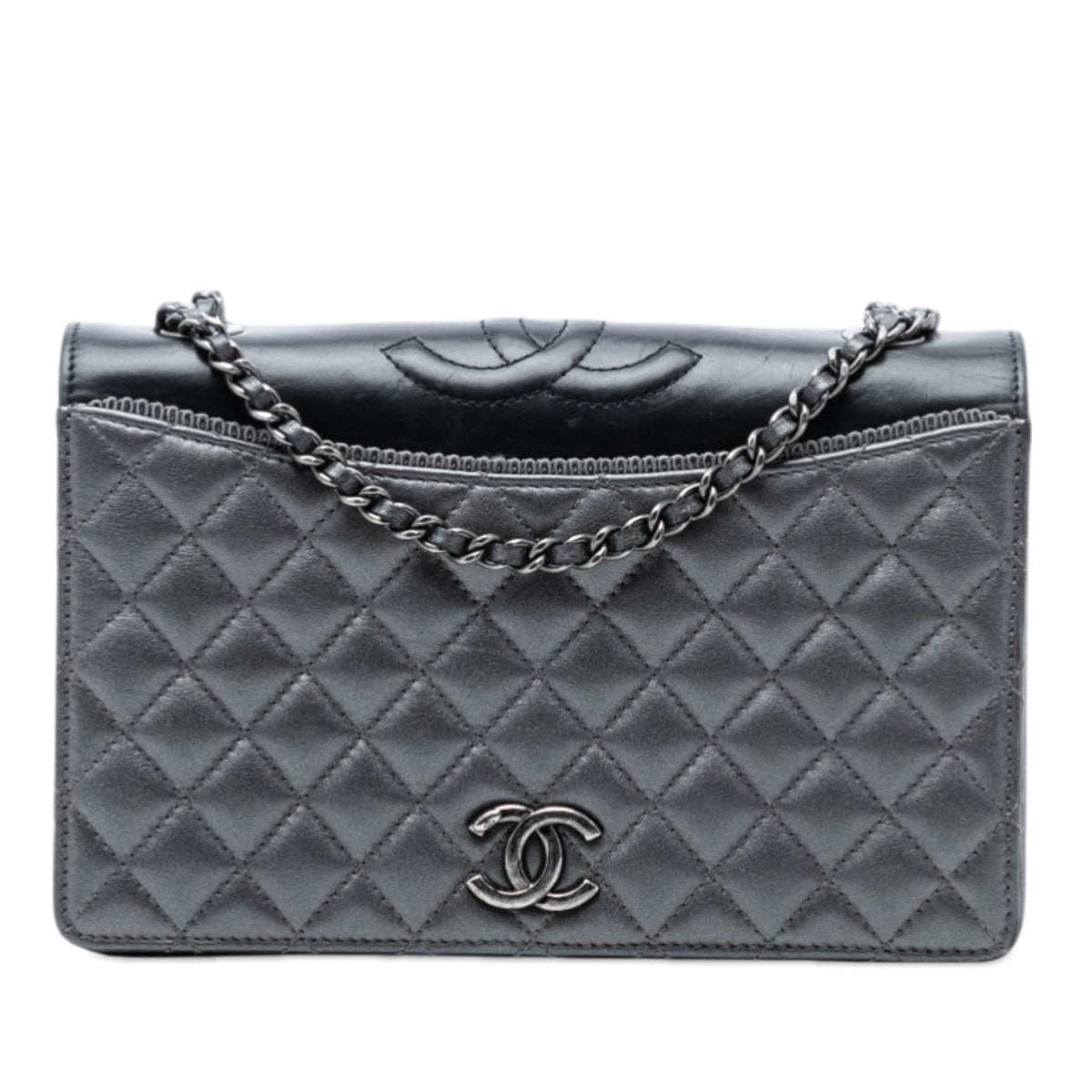 Chanel Small Quilted Metallic Lambskin Ballerine Flap