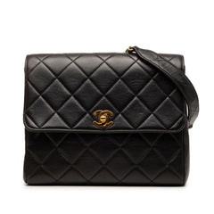 Chanel Small Square Quilted Lambskin Straight Single Flap