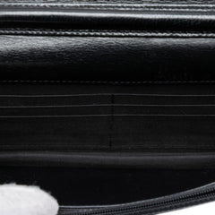 Chanel Stitched Goatskin Golden CC Wallet On Chain