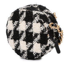 Chanel Tweed 19 Round Clutch with Chain and Coin Purse