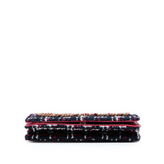 Chanel Tweed Written in Chain Logo Wallet on Chain