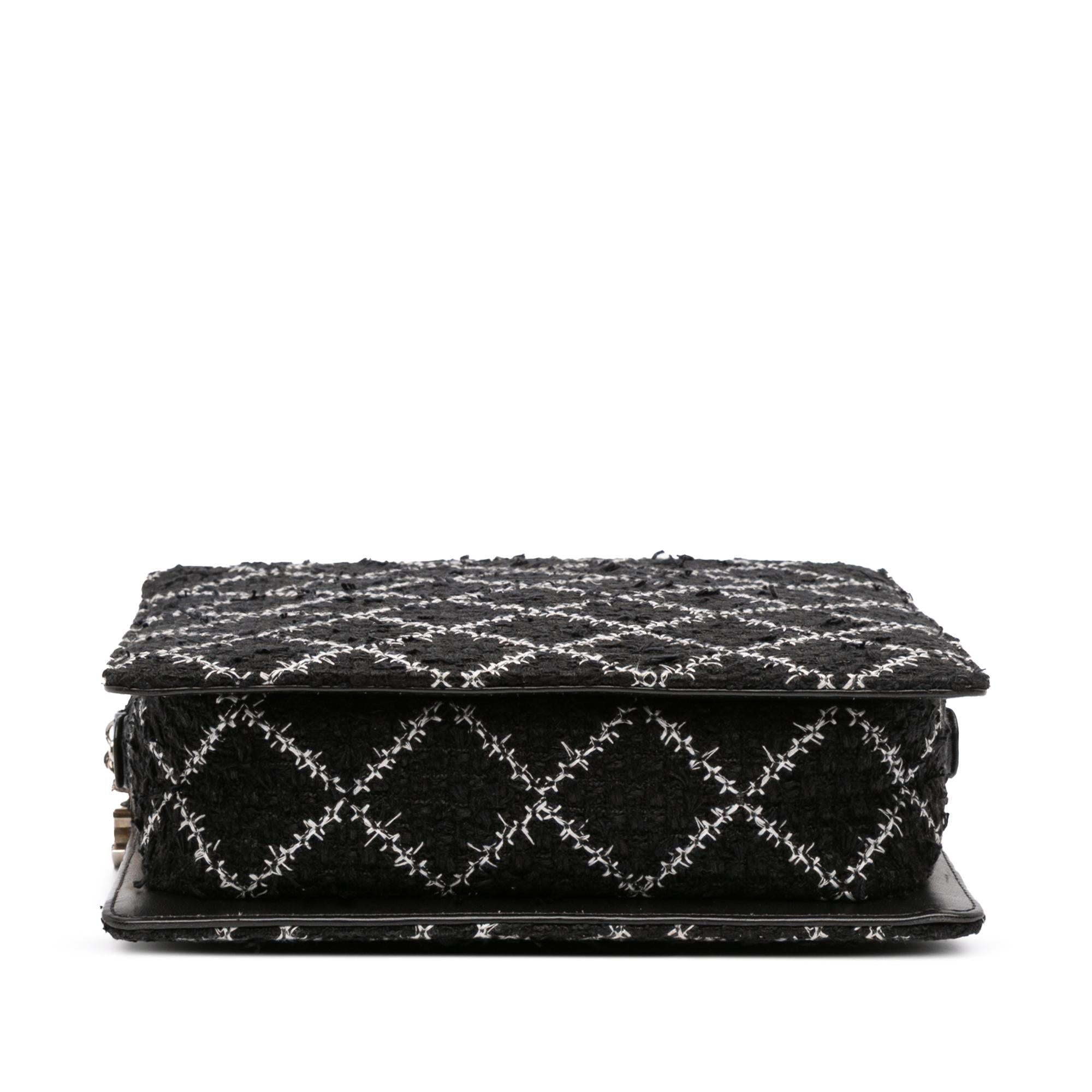 Chanel Tweed and Resin Zipped Chain Shopping Bag