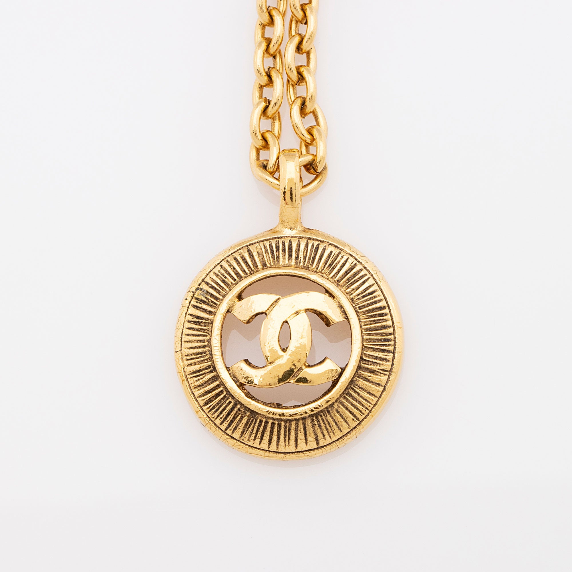 Chanel Vintage CC Open Medallion Necklace