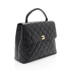 Chanel Vintage Caviar Leather Kelly Top Handle