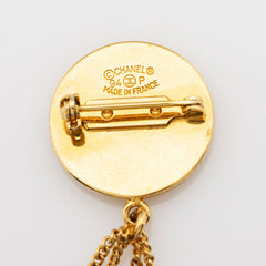 Chanel Vintage Coin Medallion Flap Bag Brooch