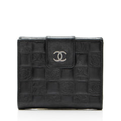 Chanel Vintage Embossed Lambskin Lucky Symbols French Purse Wallet