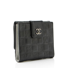 Chanel Vintage Embossed Lambskin Lucky Symbols French Purse Wallet