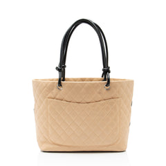 Chanel Vintage Lambskin Ligne Cambon Large Shopping Tote