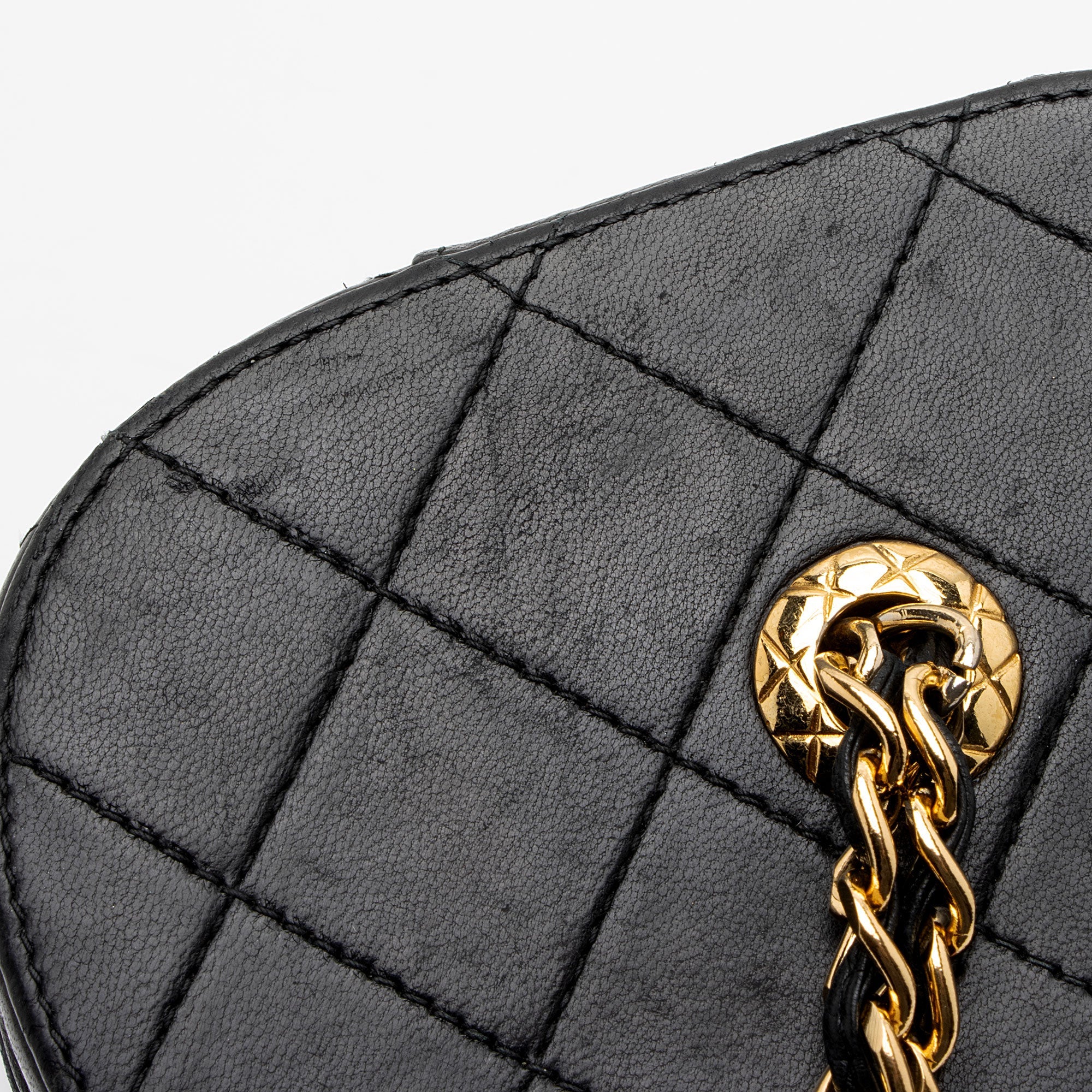 Chanel Vintage Lambskin Tassle Vanity Case with Chain