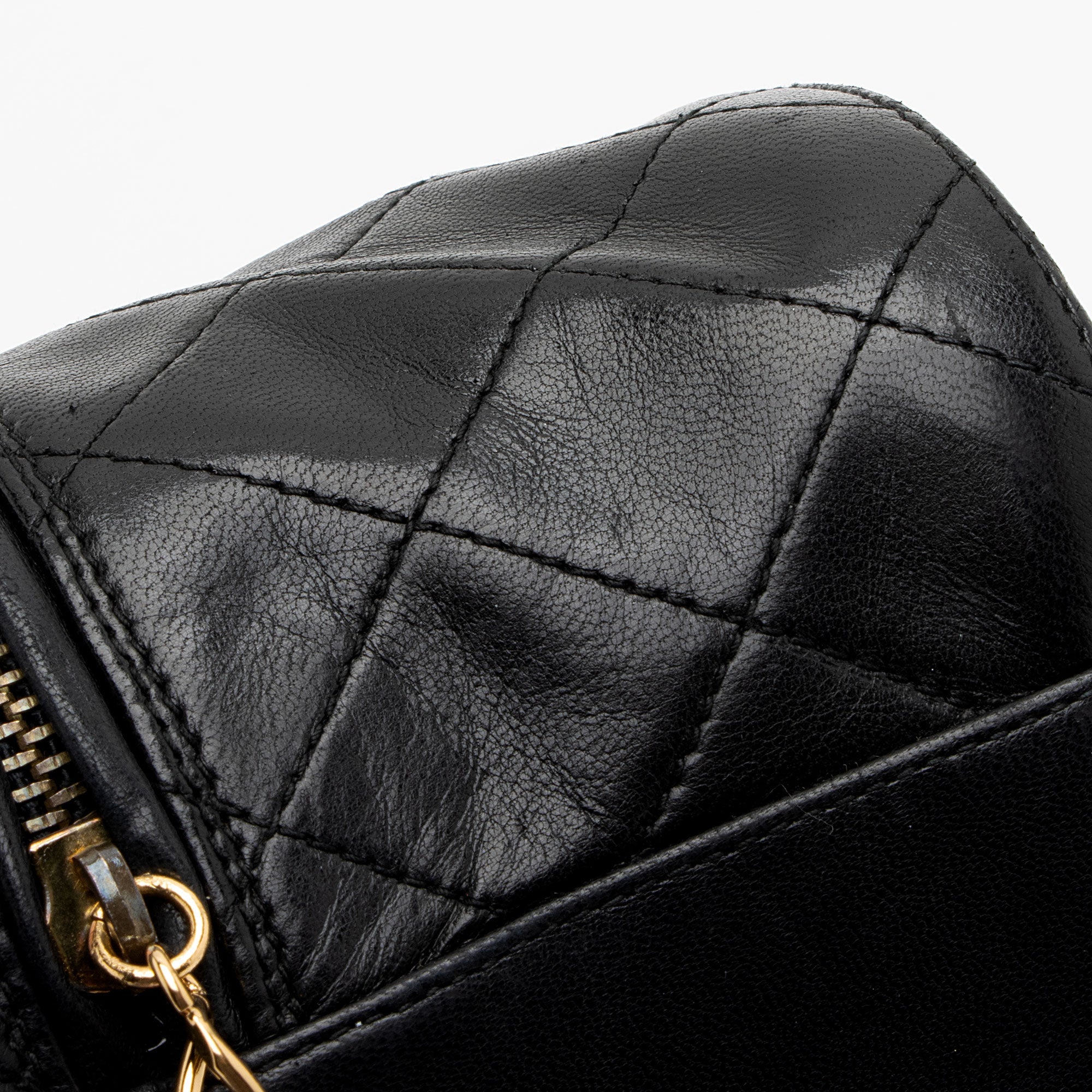 Chanel Vintage Lambskin Tassle Vanity Case with Chain