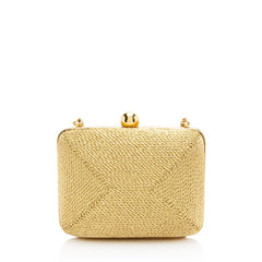 Chanel Vintage Woven Coco Mark Clamshell Shoulder Bag