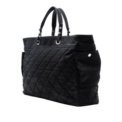 Chanel XL Quilted Coated Canvas Paris Biarritz Tote