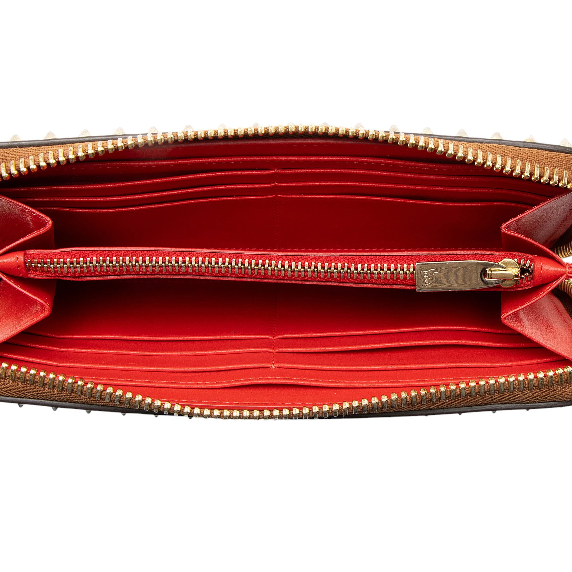 Christian Louboutin Leather Spiked Panettone Wallet