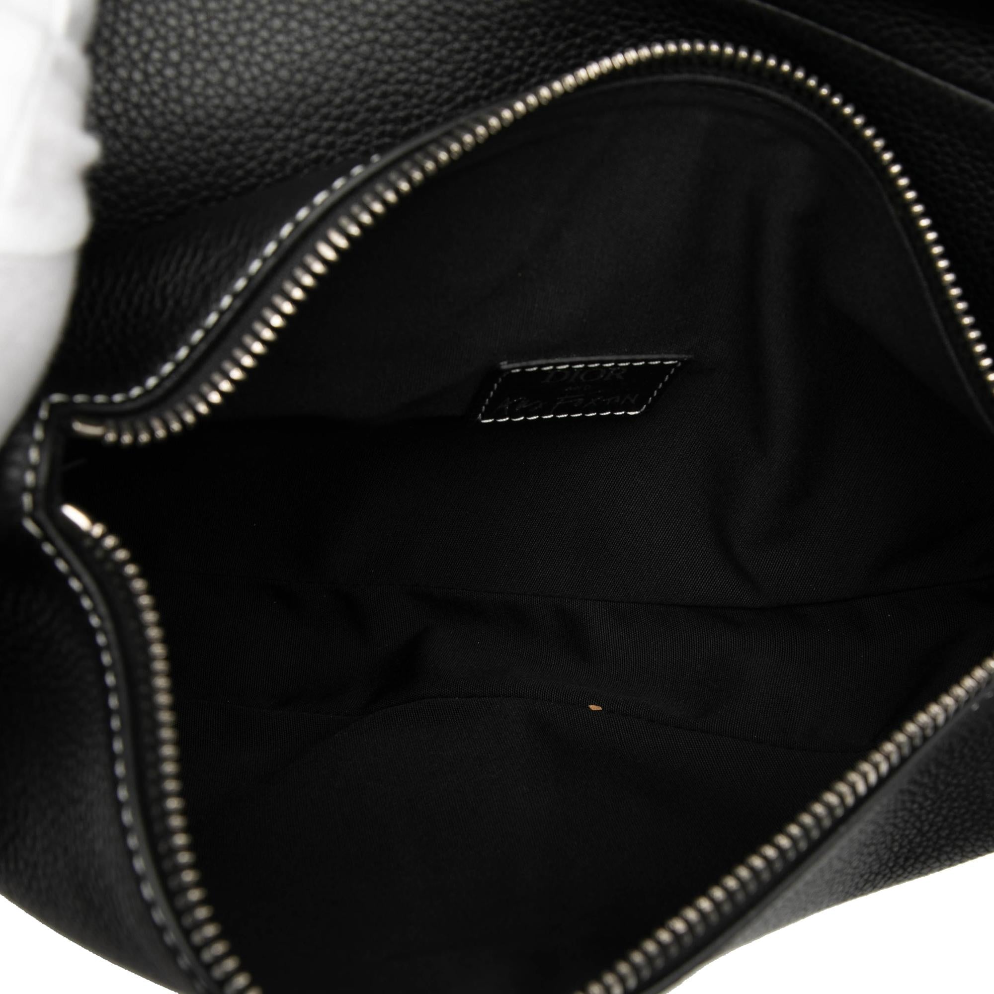 Dior Alex Foxton Grained Calfskin Saddle Bag