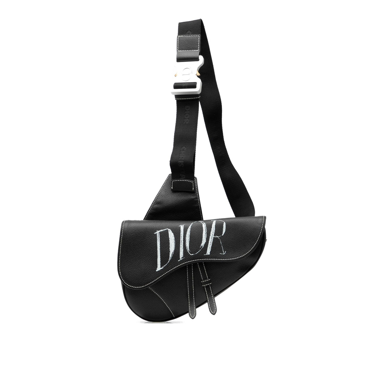 Dior Alex Foxton Grained Calfskin Saddle Bag