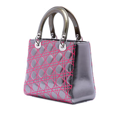 Dior Anselm Reyle Medium Metallic Lambskin Cannage Lady Dior