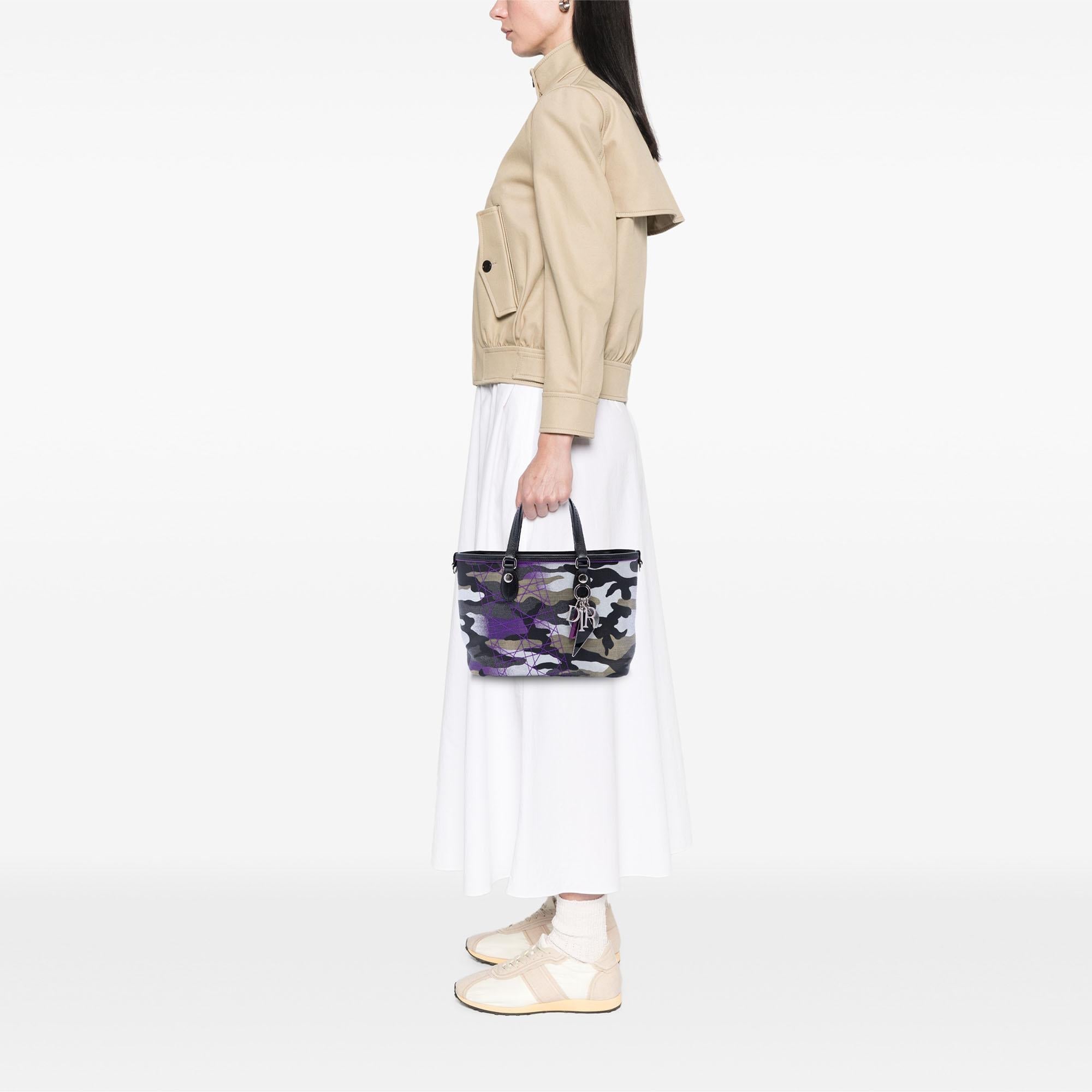 Dior Anselm Reyle Mini Canvas Camouflage Shopping Tote