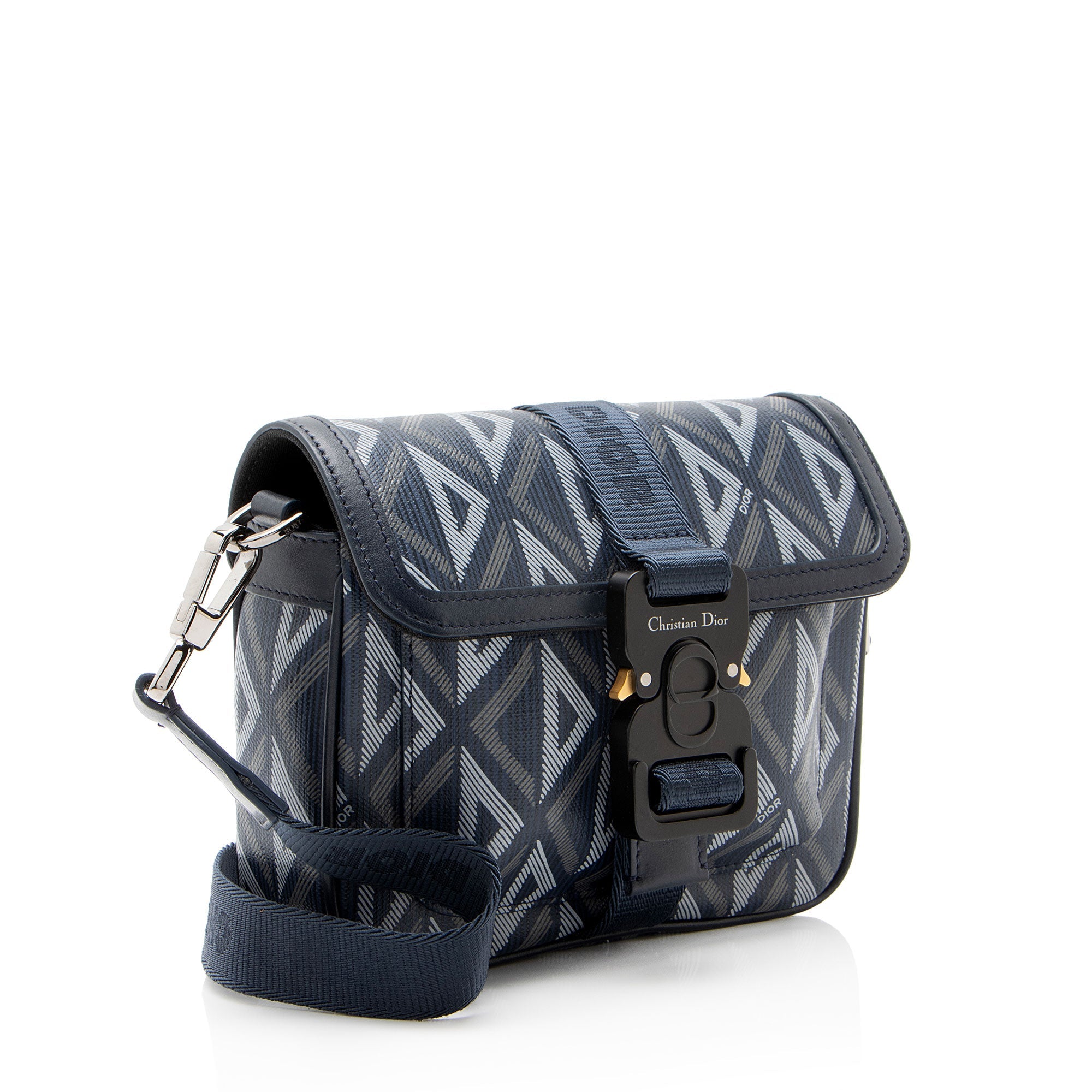 Dior CD Diamond Coated Canvas Hit the Road Mini Shoulder Bag