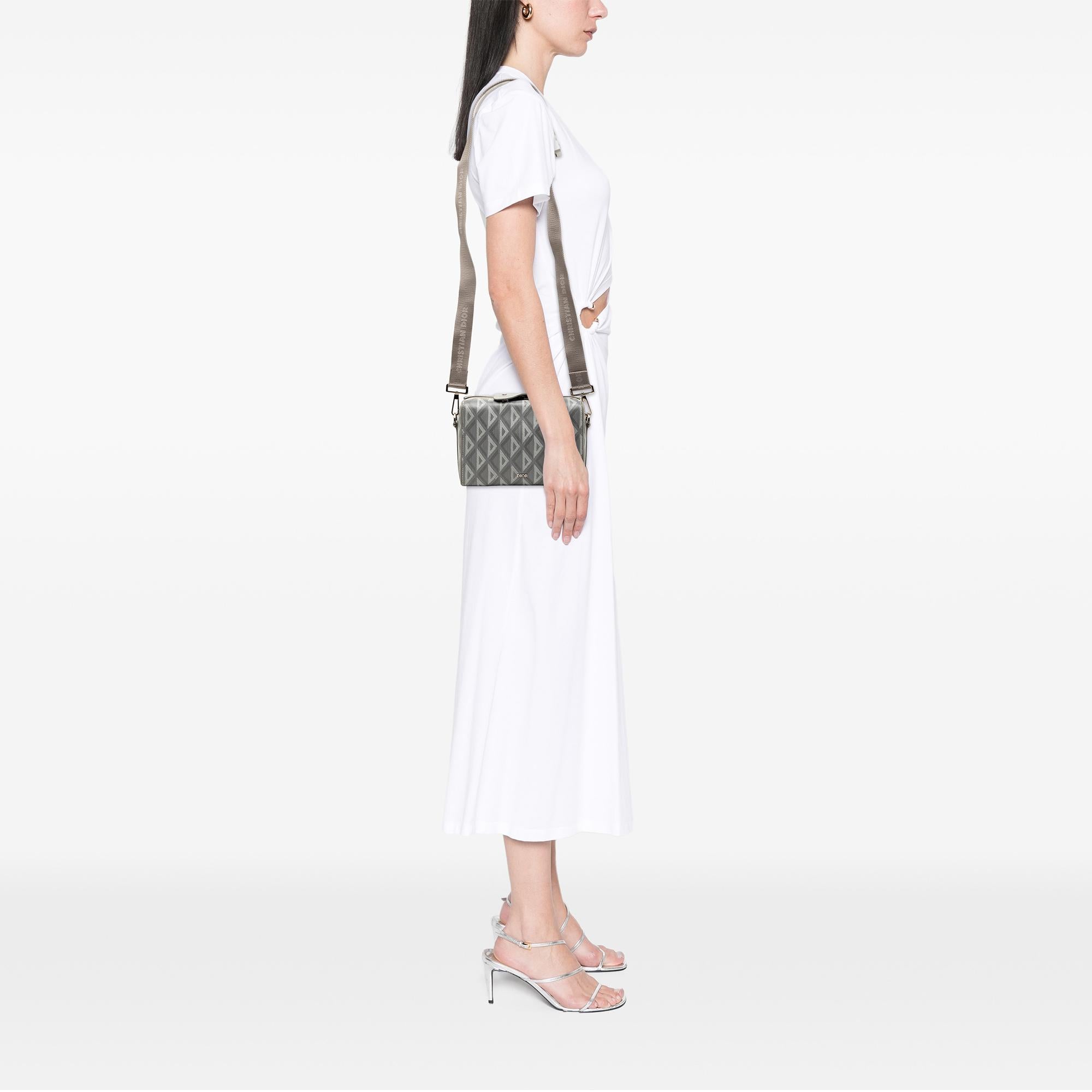 Dior CD Diamond Coated Canvas Lingot 22 Bag