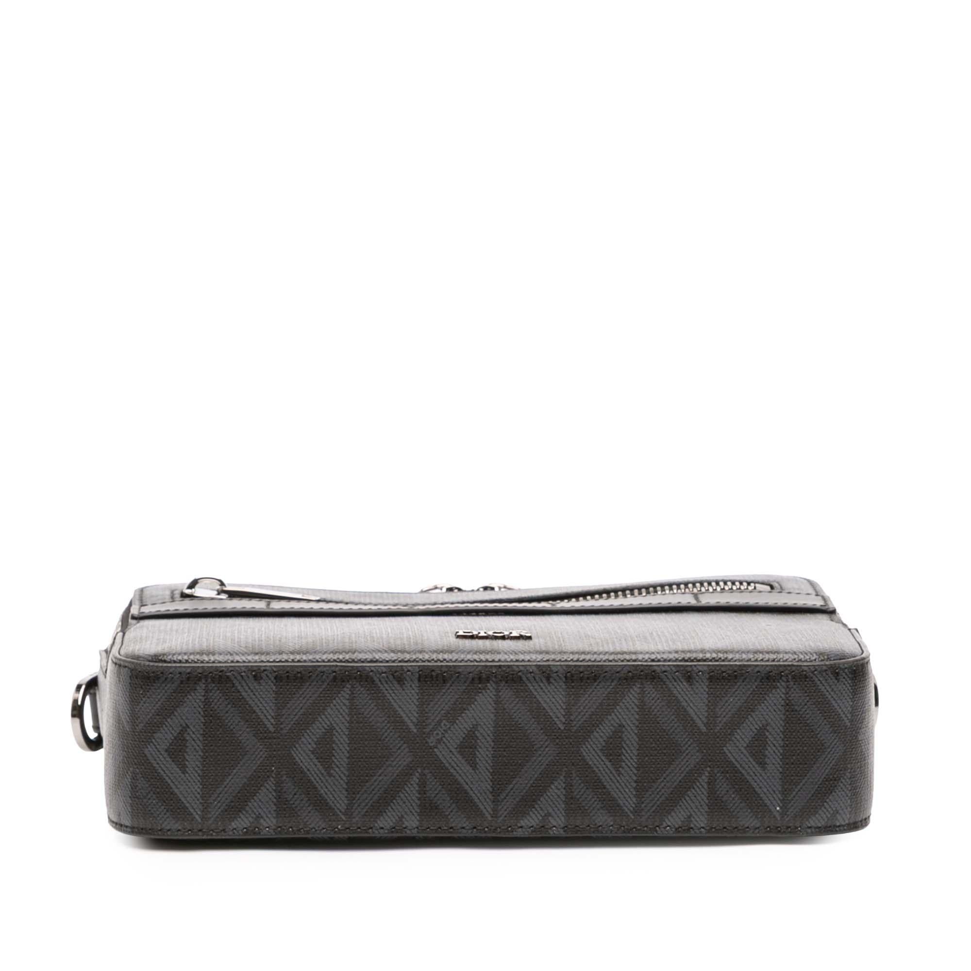 Dior CD Diamond Coated Canvas Safari Bag with Strap