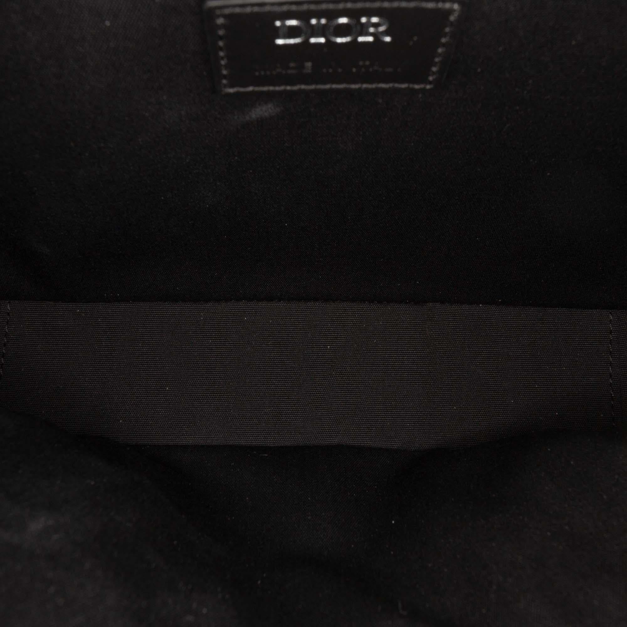 Dior CD Diamond Coated Canvas Safari Bag with Strap