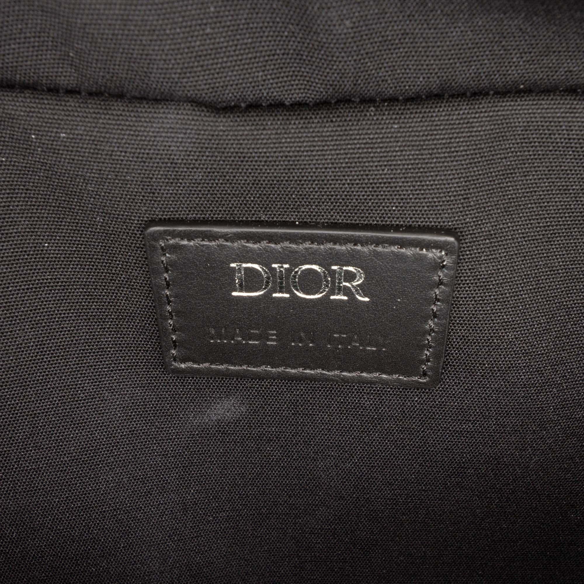 Dior CD Diamond Coated Canvas Safari Bag with Strap