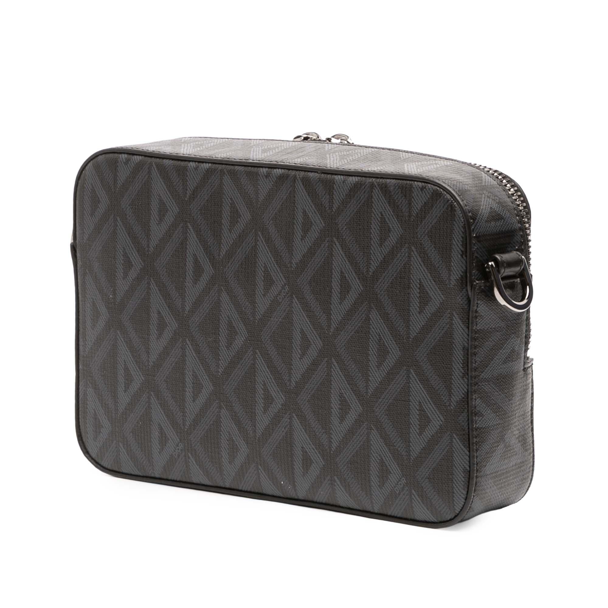 Dior CD Diamond Coated Canvas Safari Bag with Strap
