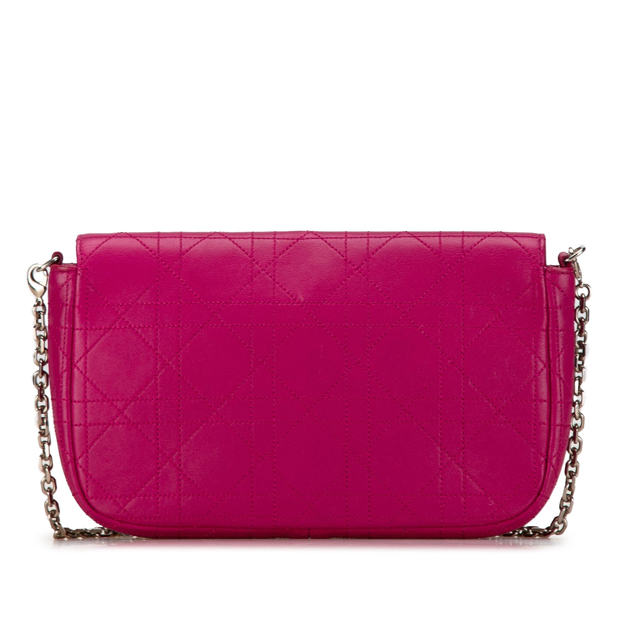Dior Calfskin Cannage Diorling Wallet on Chain