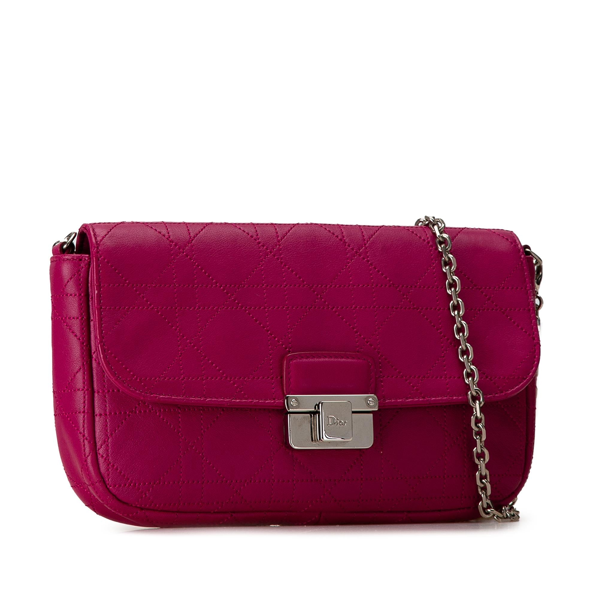 Dior Calfskin Cannage Diorling Wallet on Chain