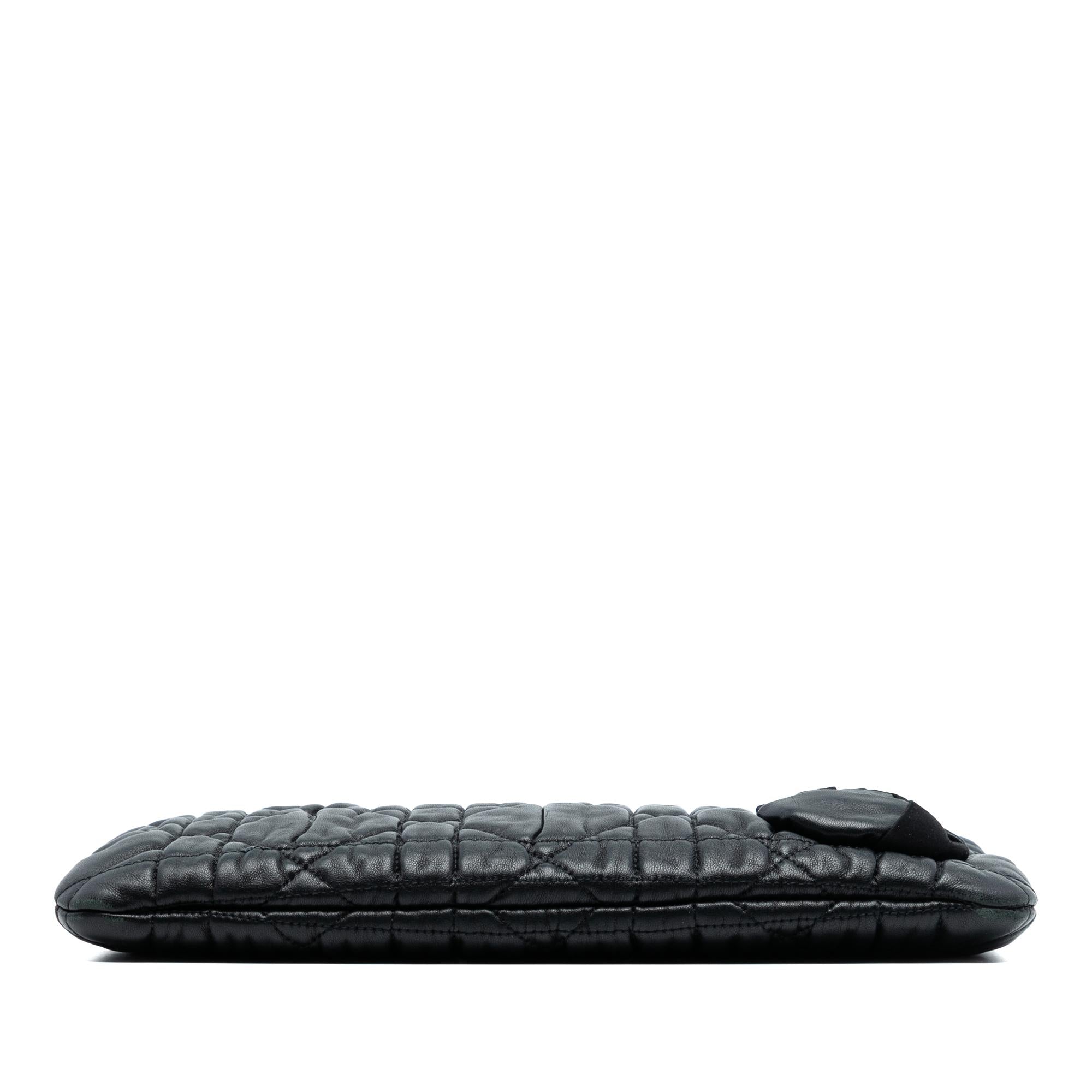 Dior Calfskin Cannage Rose Clutch