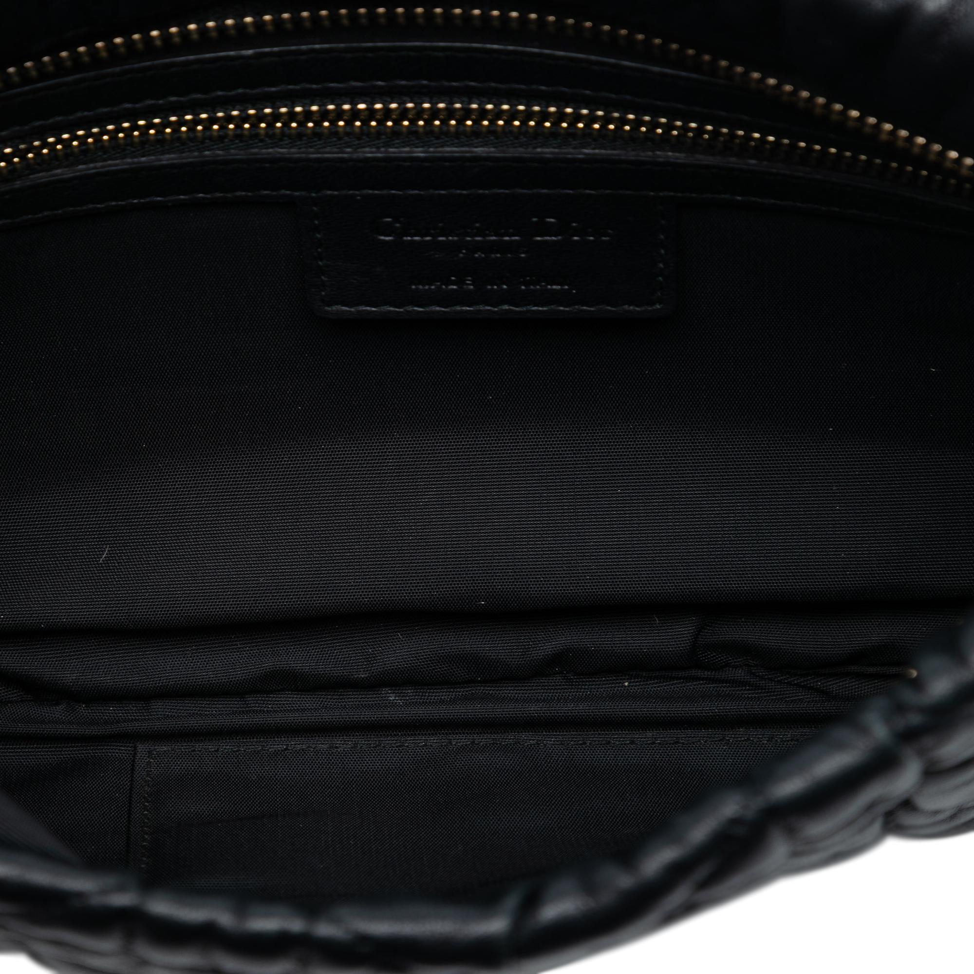 Dior Calfskin Cannage Rose Clutch