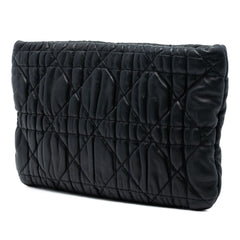 Dior Calfskin Cannage Rose Clutch