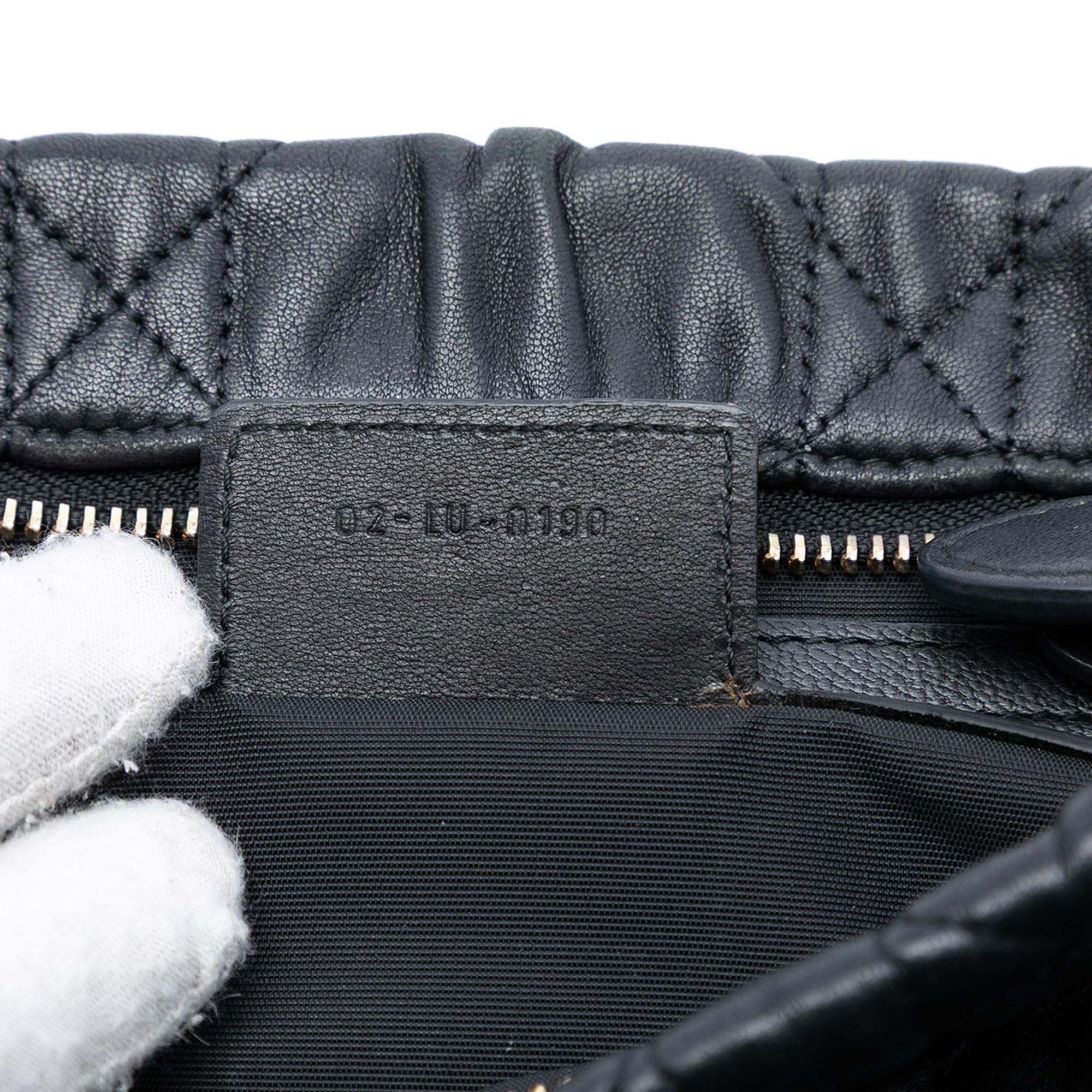 Dior Calfskin Cannage Rose Clutch