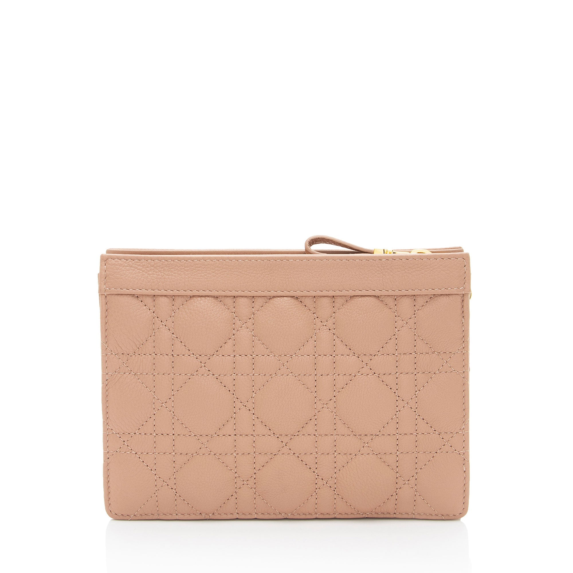 Dior Cannage Calfskin Caro Every Dior Pouch on Chain
