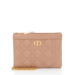 Dior Cannage Calfskin Caro Every Dior Pouch on Chain