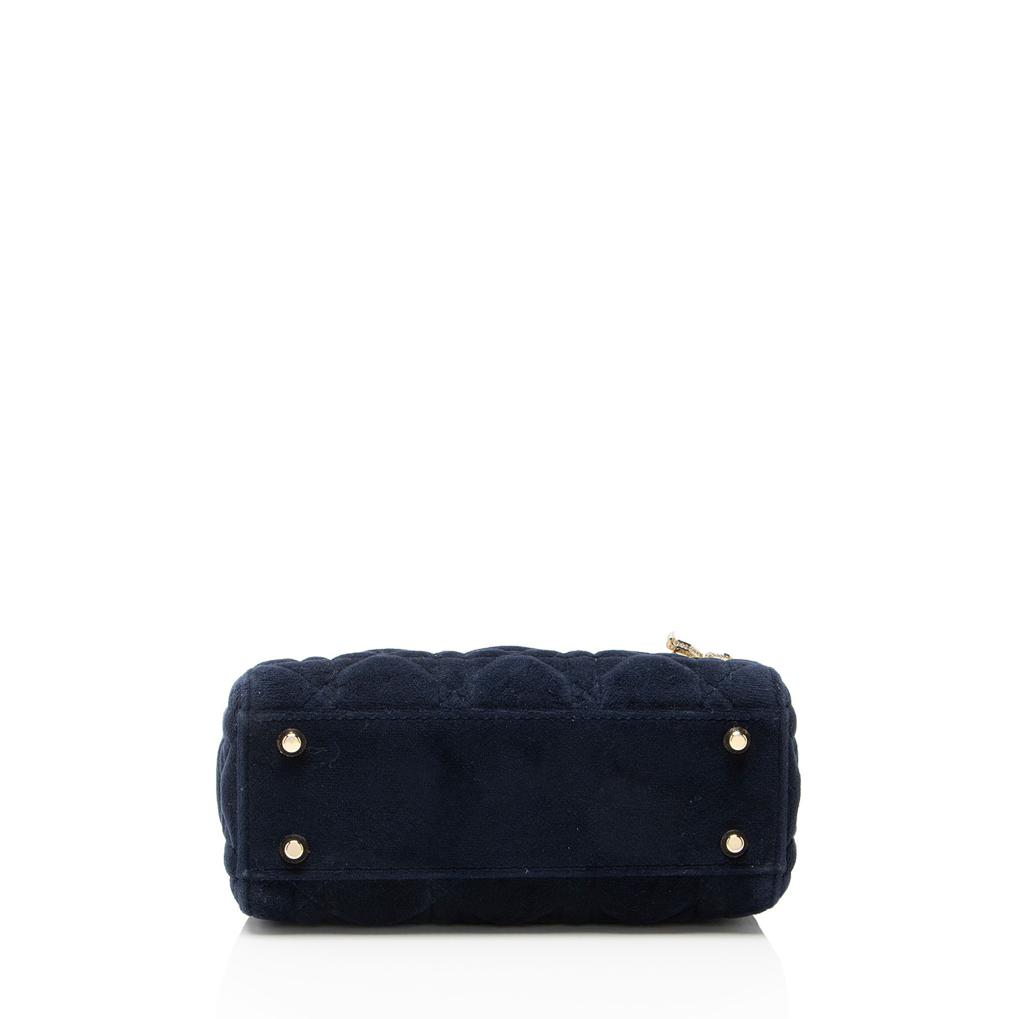 Dior Cannage Velvet Crystal Lady Dior Mini Tote