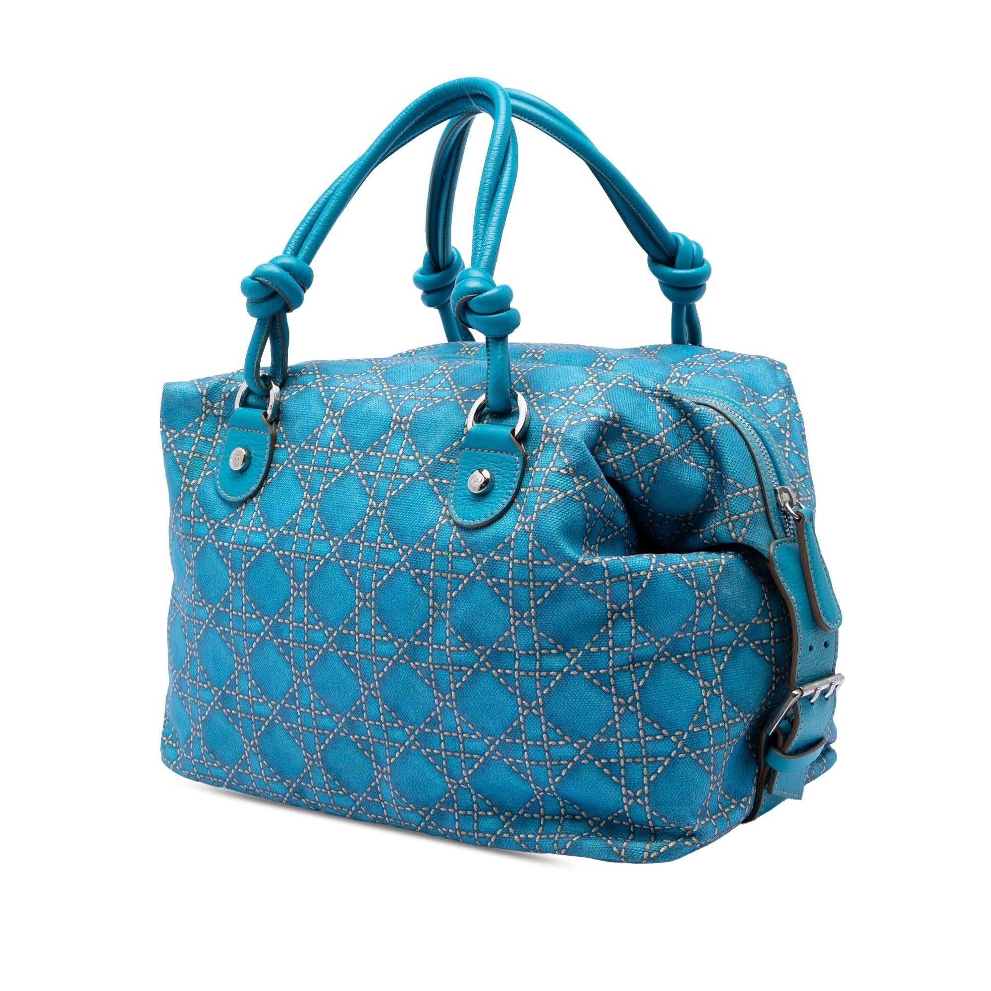 Dior Canvas Cannage Print Cherie Handbag